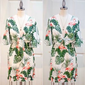 Tropical Bardot Dress